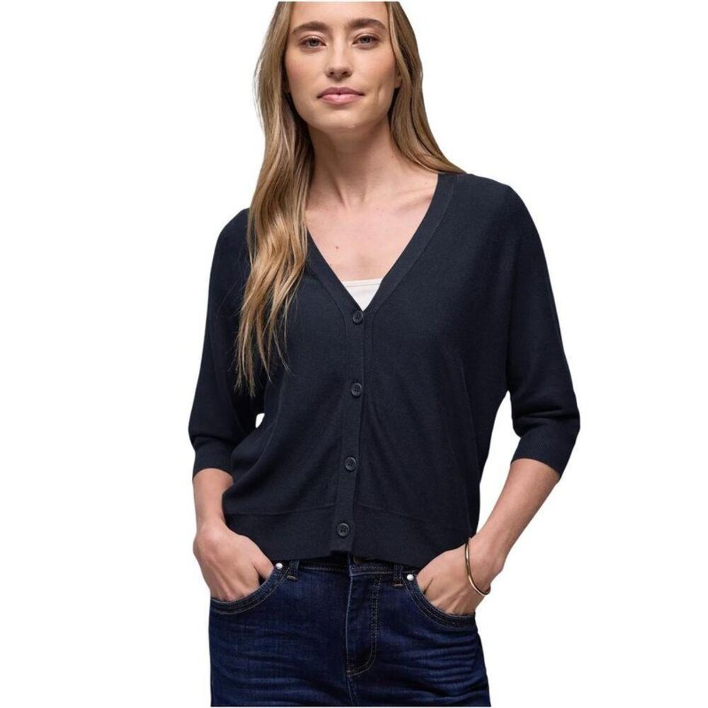 Street One Elegant Viscose Cardigan with Button Detail Women Blue Cardigans
